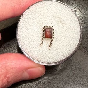 Feral Handmade 14K White Gold and Rhodochrosite Threadless End